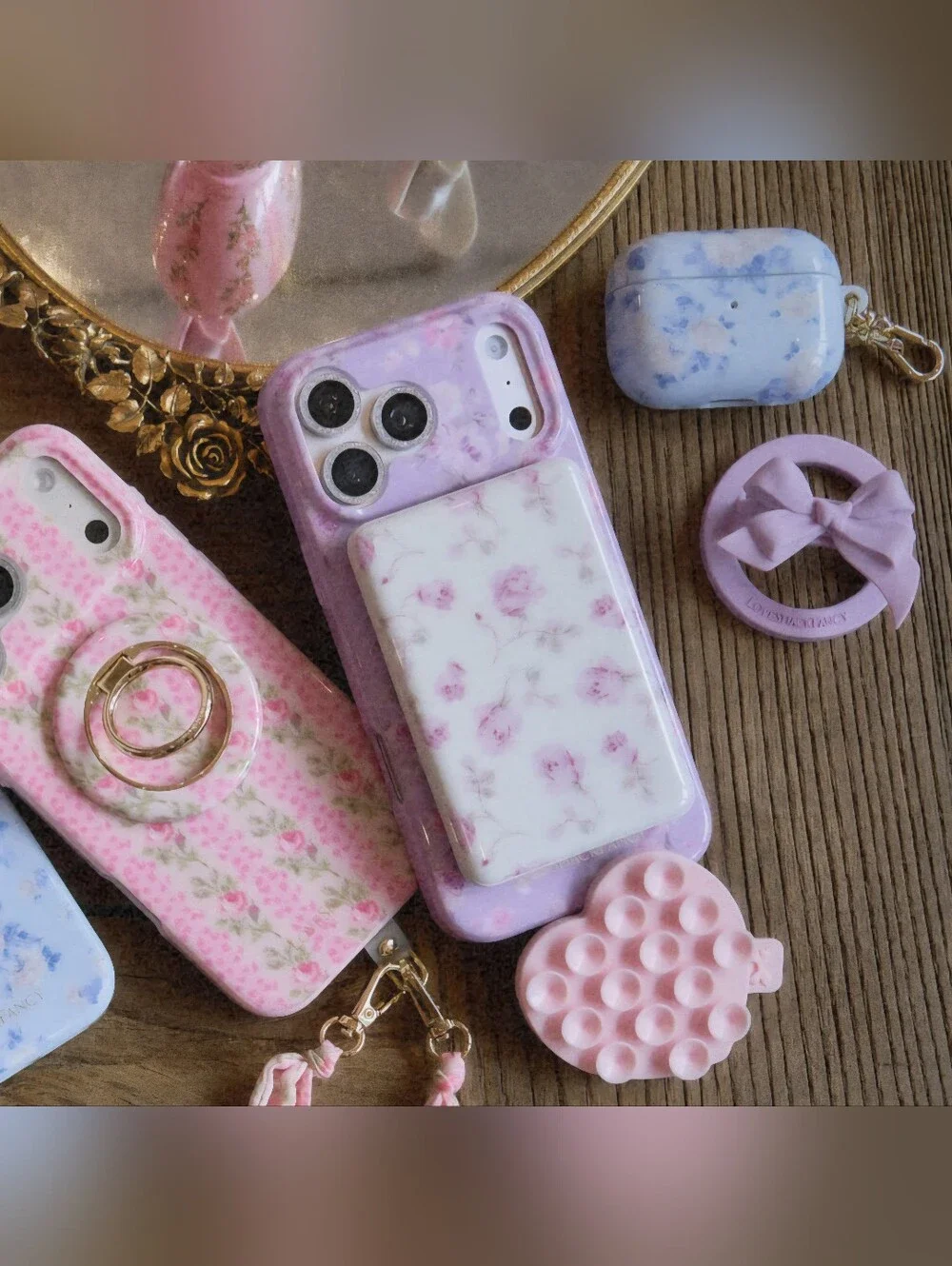 NWT LoveShackFancy x Target Case-Mate Magnetic Battery Pack Ribbon Rosa Flora 5k